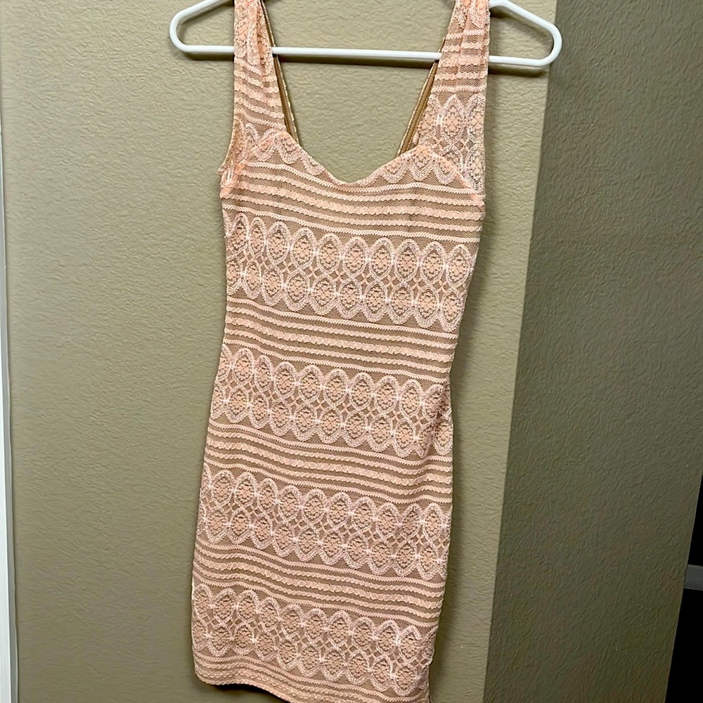 Pink bodycon dress mini